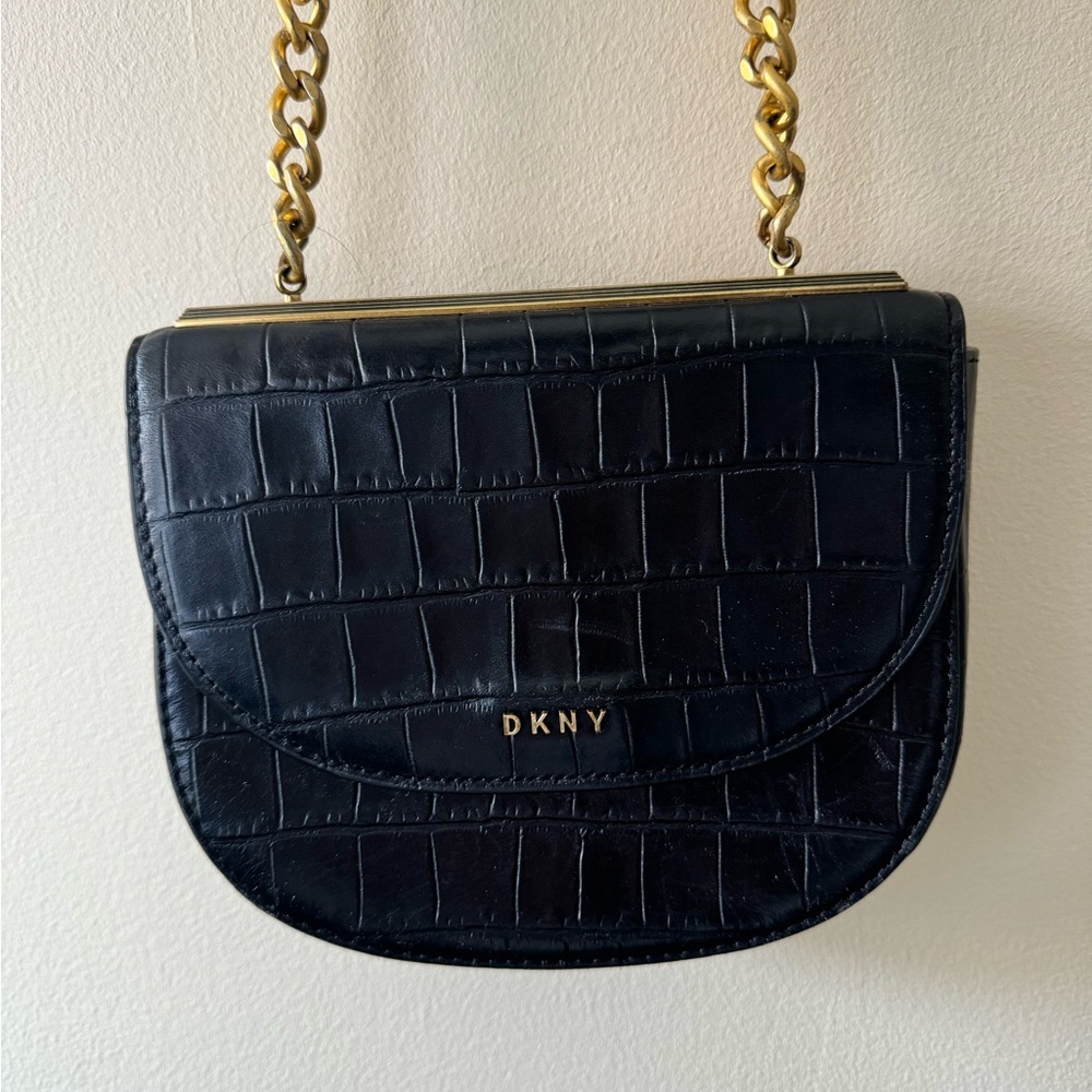 Black and gold DKNY crossbody